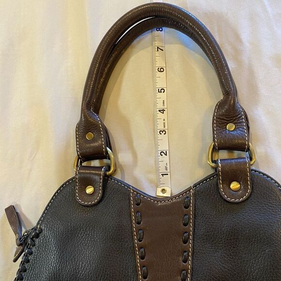 Women's Pebbled Leather Handbag Sophia Visconti Tote Thin Bag EUC‎ - Picture 7 of 12